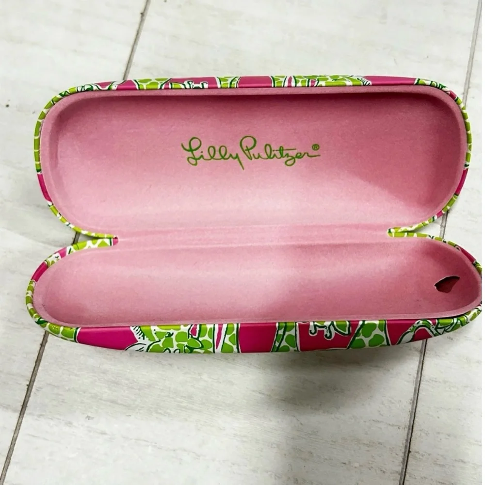 Lily Pulitzer eyeglass/sunglasses case NWOT Pink Green‎ Giraffe